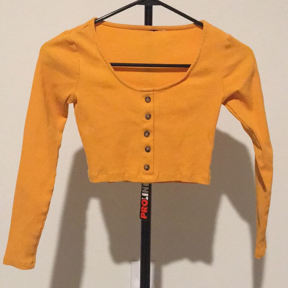 Mustard color crop top